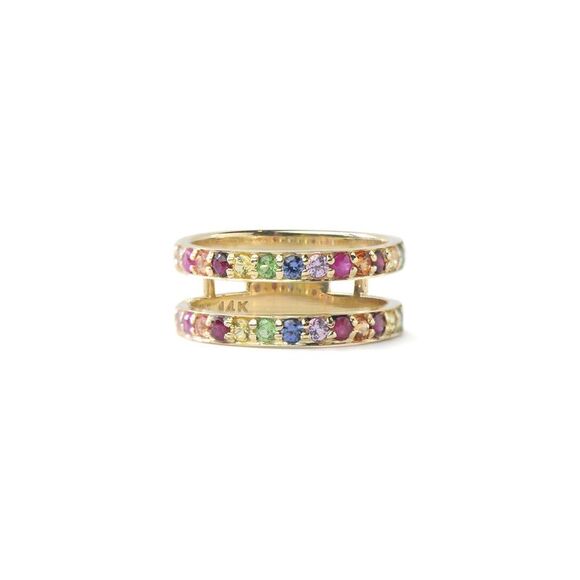 Anzie 14K Sapphire Classique Double Band Ring